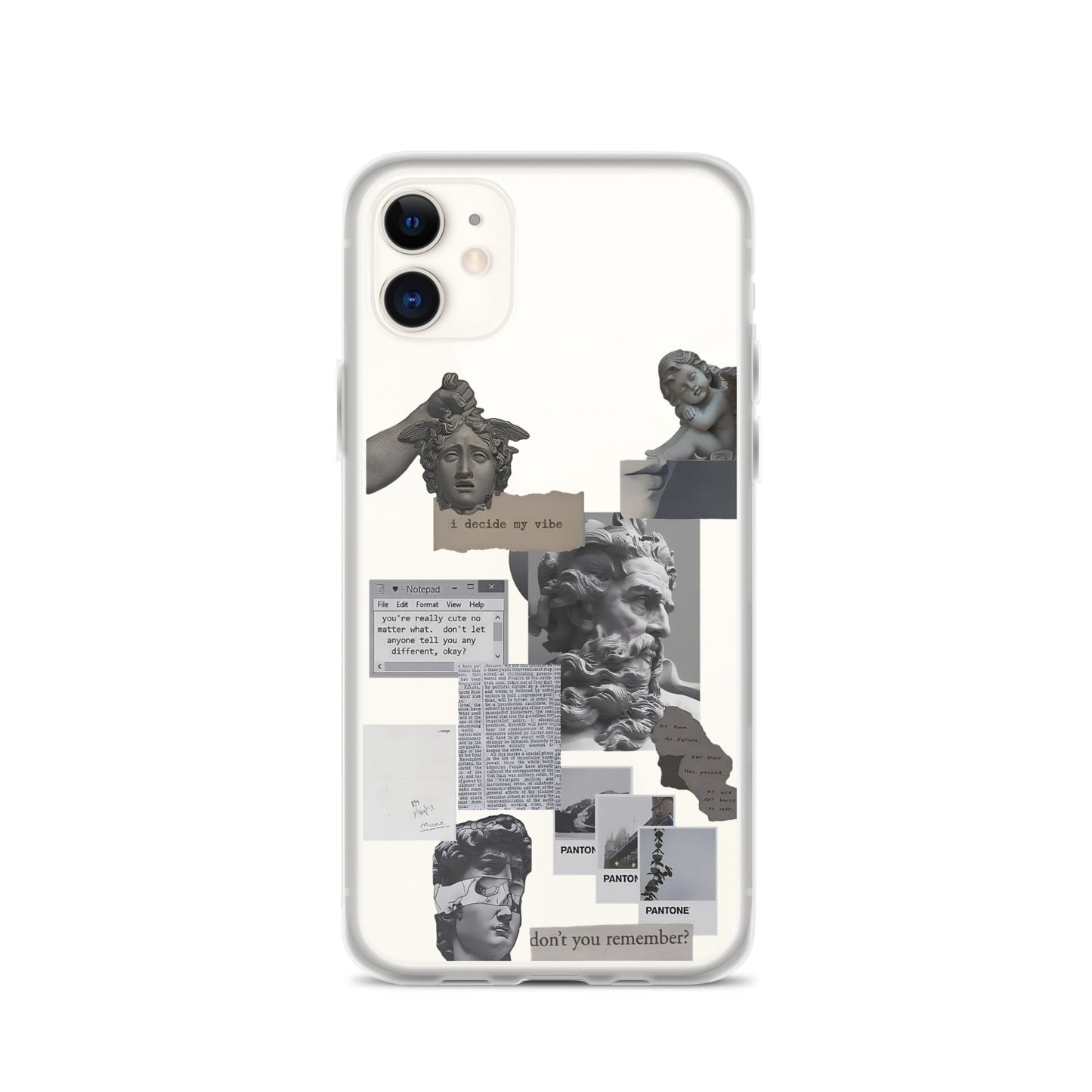 Philosopher's Collage Clear iPhone Case - iPhone 15-11 All Sizes