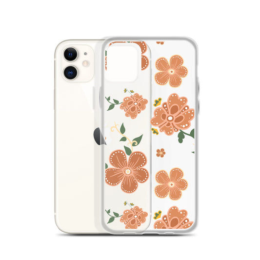 Vintage Floral Clear iPhone Case - iPhone 15-11 All Sizes