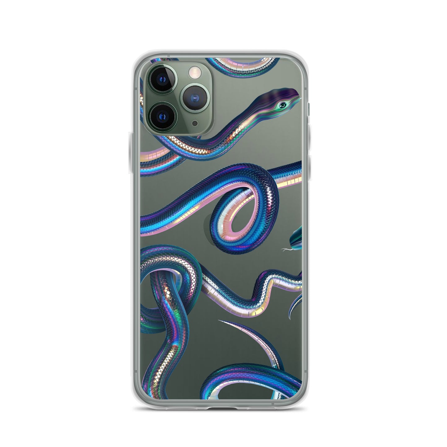 Snake Clear Phone Case for iPhone 15-11 All Sizes