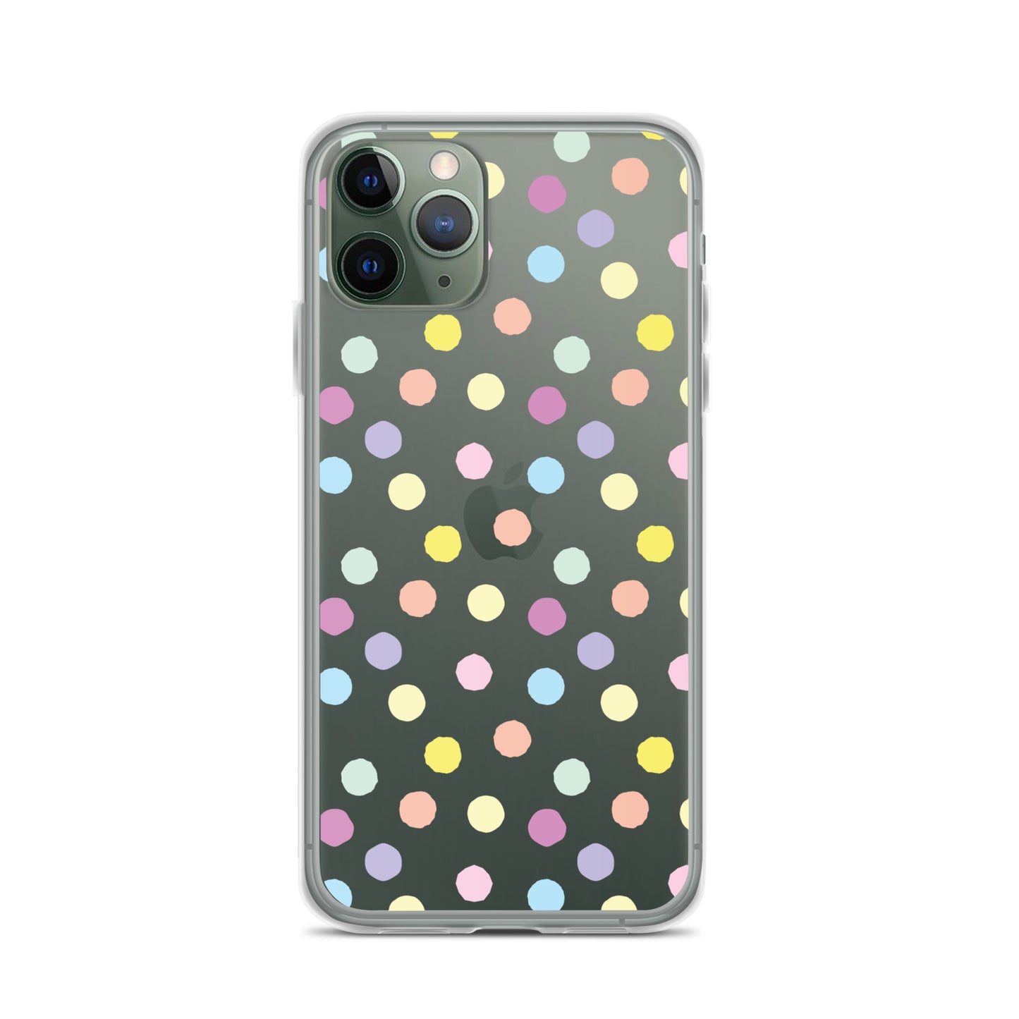 Polka Dot Clear iPhone Case for iPhone 15-11 All Sizes