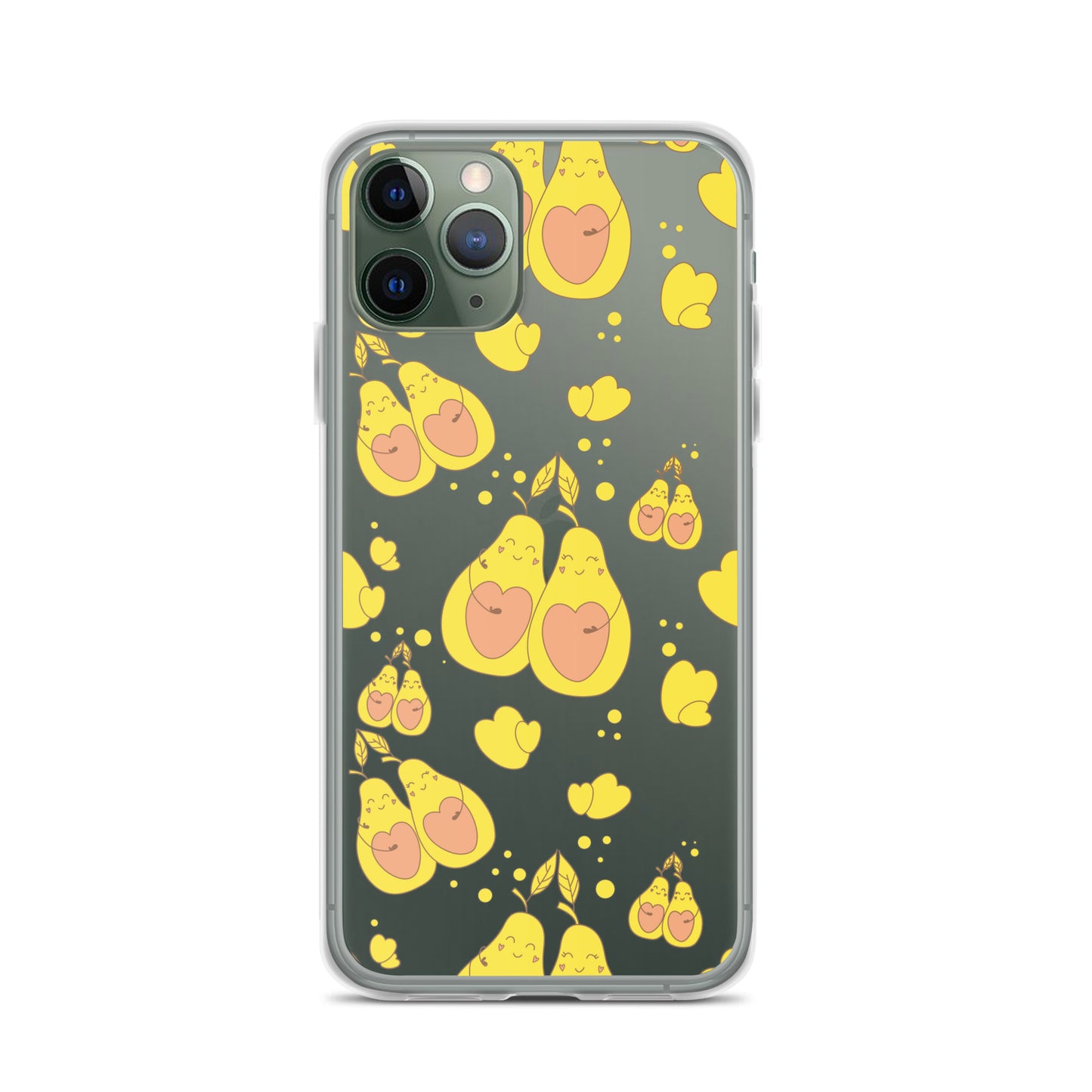 Cute Avocado Clear iPhone Case - iPhone 11-15 All Sizes