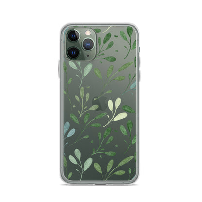 Botanical Sage Clear iPhone Case - iPhone 15-11 All Sizes