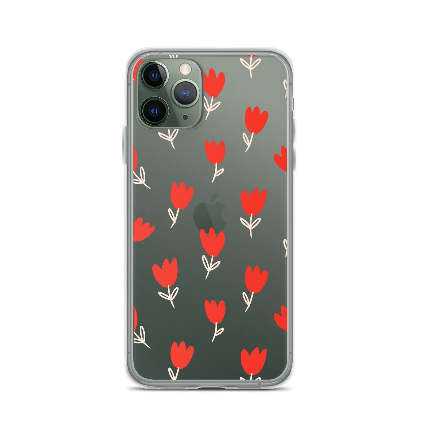 Cartoon Rose Clear iPhone Case - iPhone 15-11 All Sizes