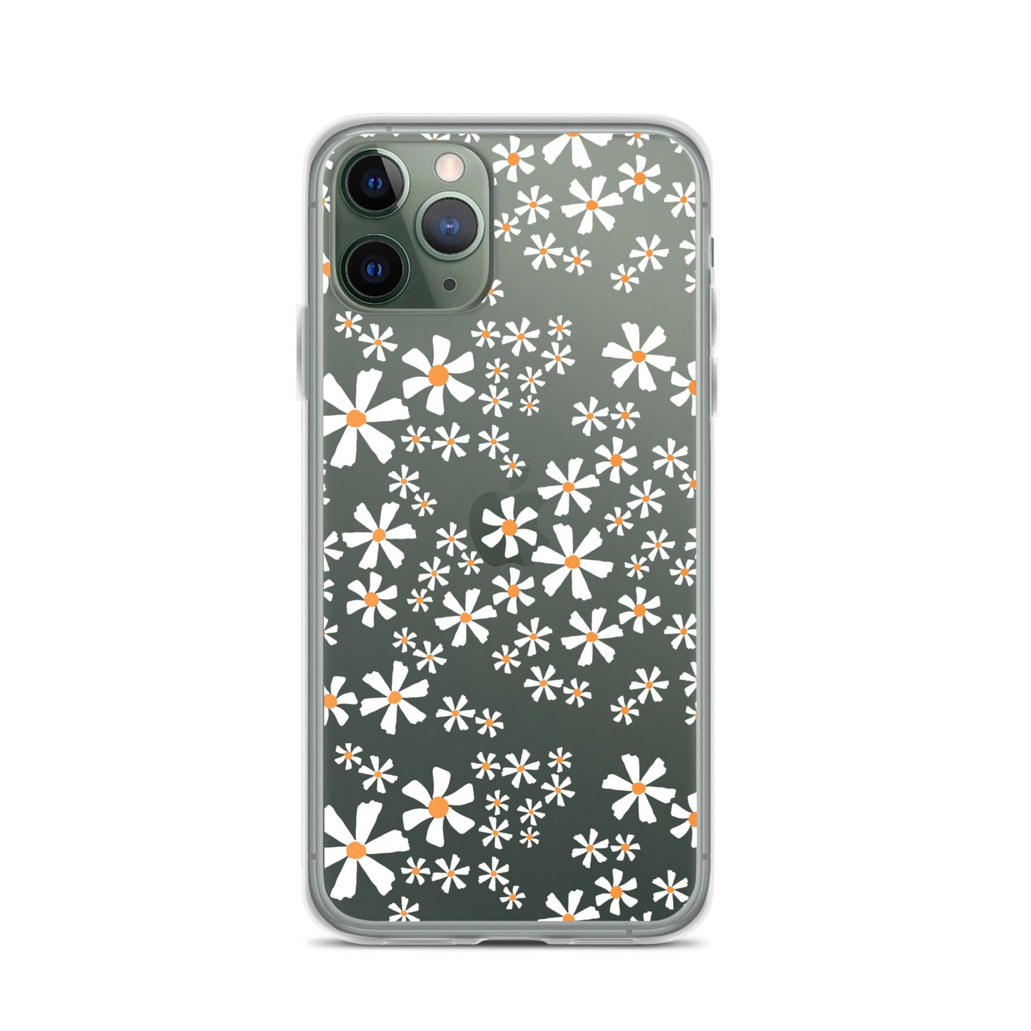 White Flower Clear iPhone Case - iPhone 15-11 All Sizes