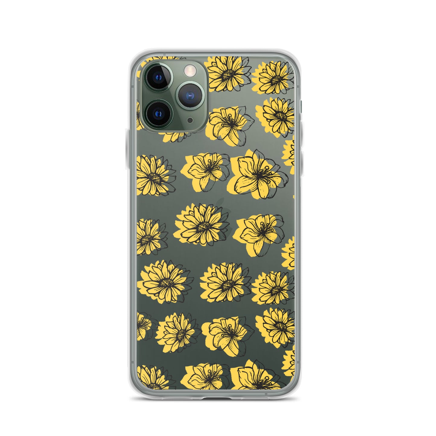 Sunflower Clear iPhone Case - iPhone 15-11 All Sizes