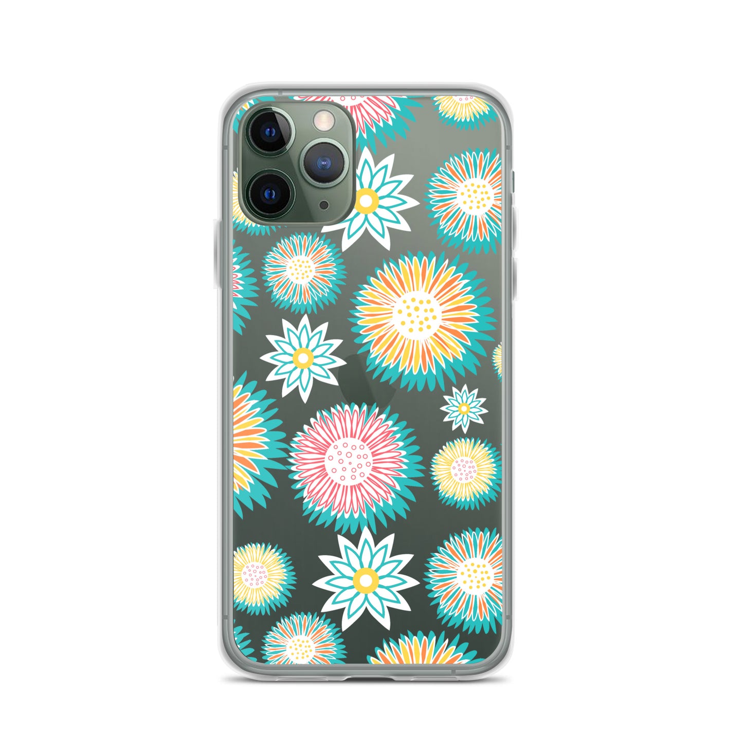 Aesthetic Blue Botanical Clear iPhone Case - iPhone 15-11 All Sizes