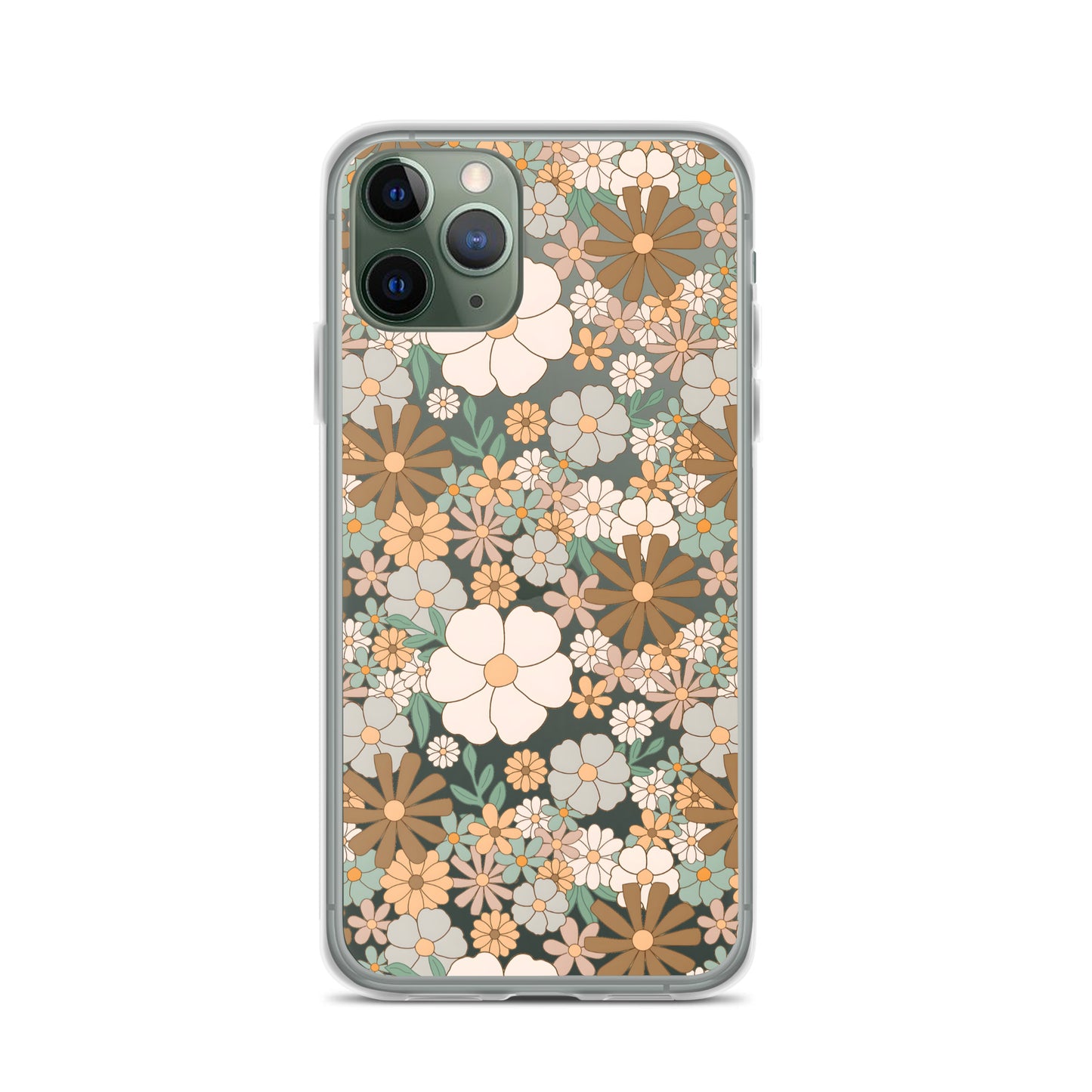 Vintage Flowers Clear iPhone Case - iPhone 15-11 All Sizes