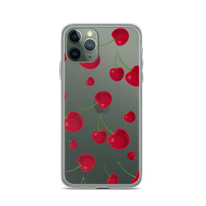 Cartoon Cherry Clear Phone Case - iPhone 15-11 All Sizes