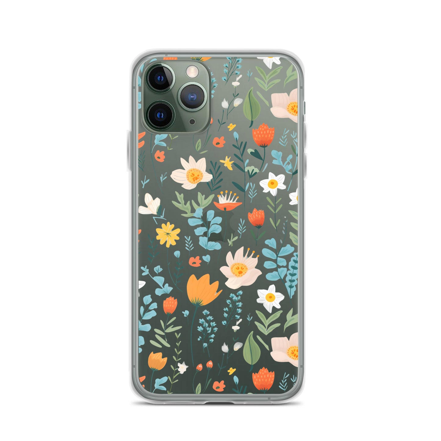 Cute Colorful Flower Clear iPhone Case - iPhone 15-11 All Sizes