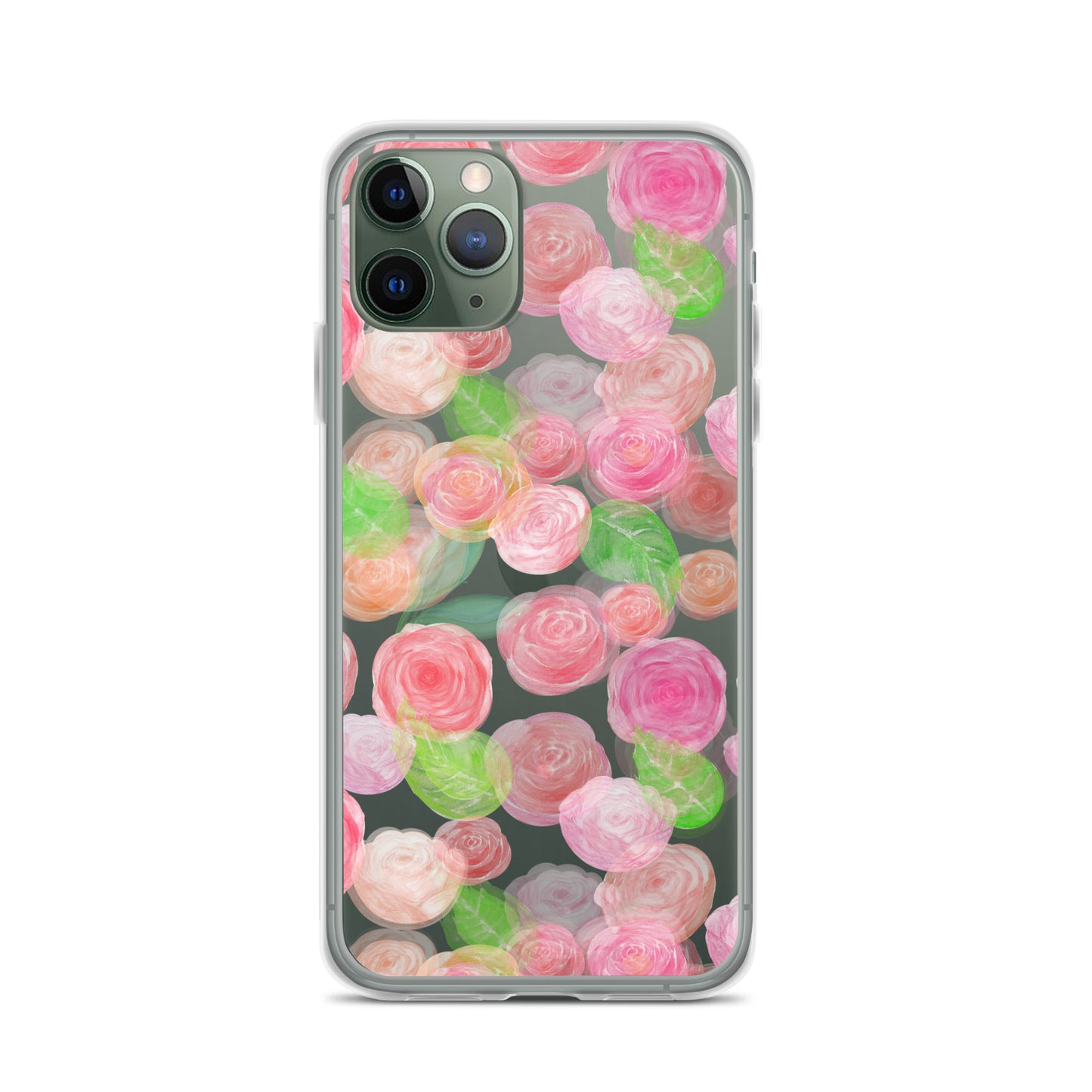 Pastel Roses Clear iPhone Case - iPhone 15-11 All SIzes