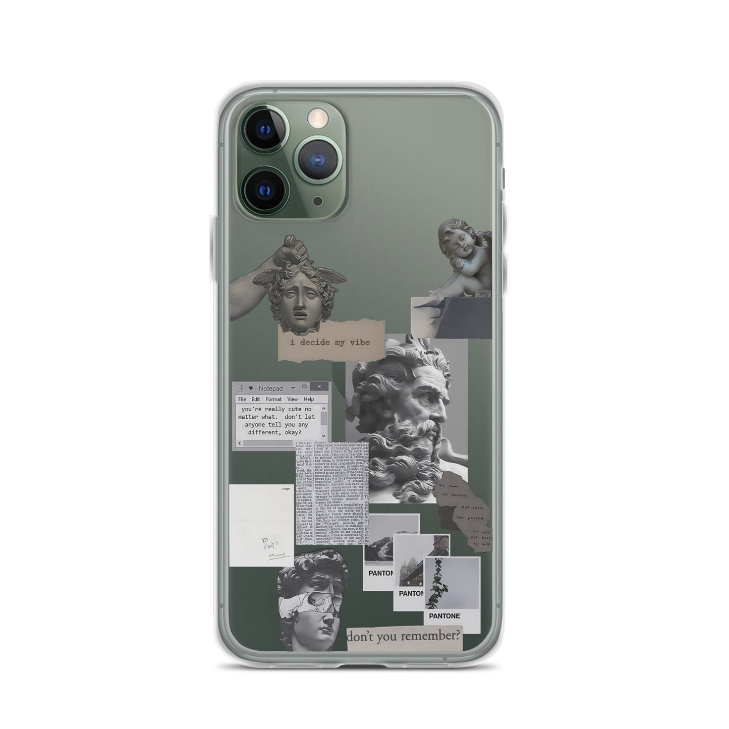 Philosopher's Collage Clear iPhone Case - iPhone 15-11 All Sizes