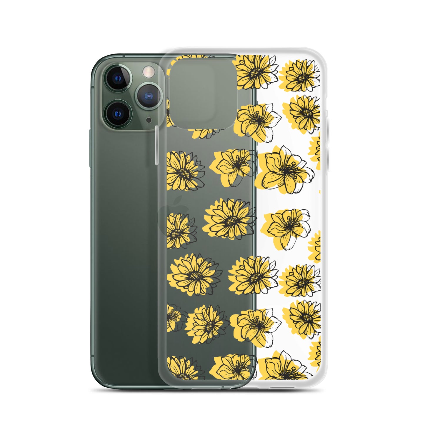 Sunflower Clear iPhone Case - iPhone 15-11 All Sizes