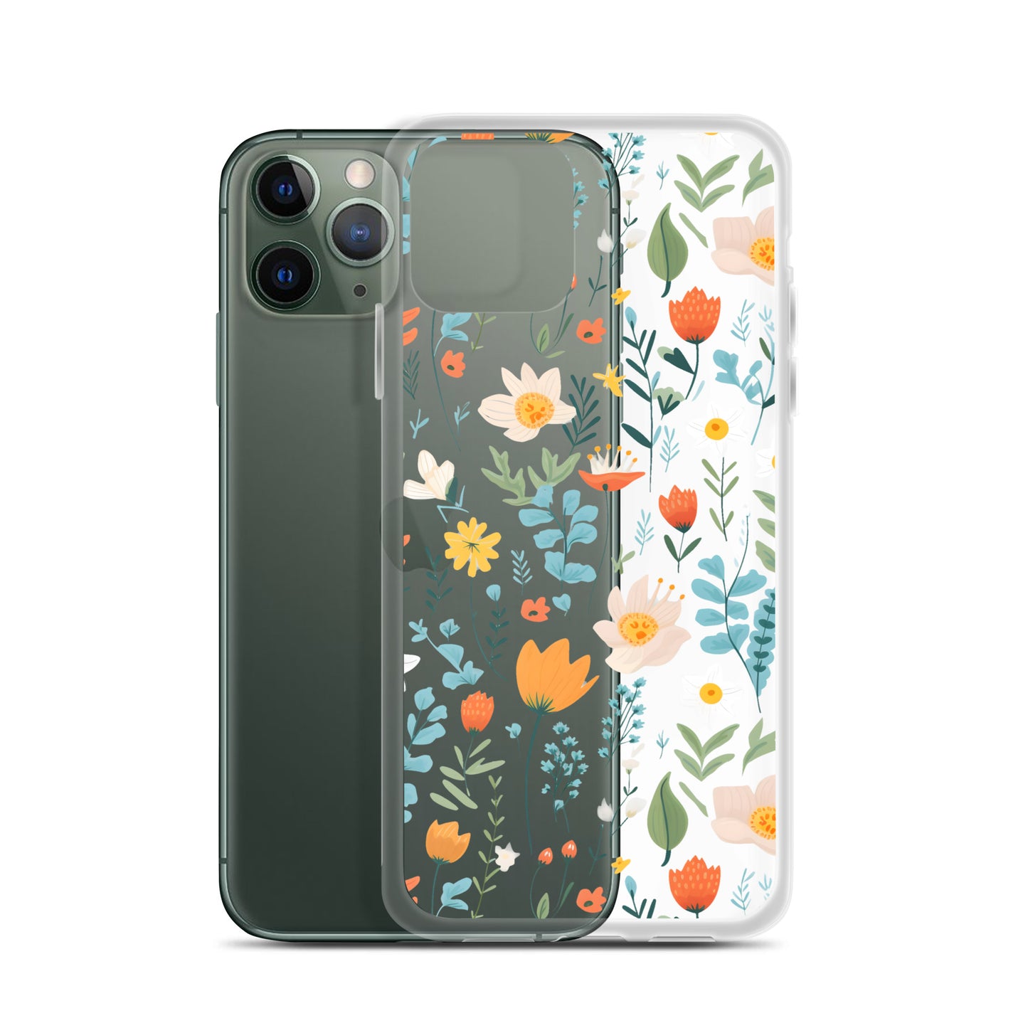 Cute Colorful Flower Clear iPhone Case - iPhone 15-11 All Sizes