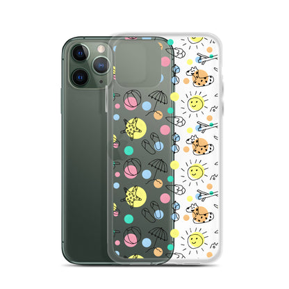 Beach Summer Items Clear iPhone Case - iPhone 15-11 All Sizes