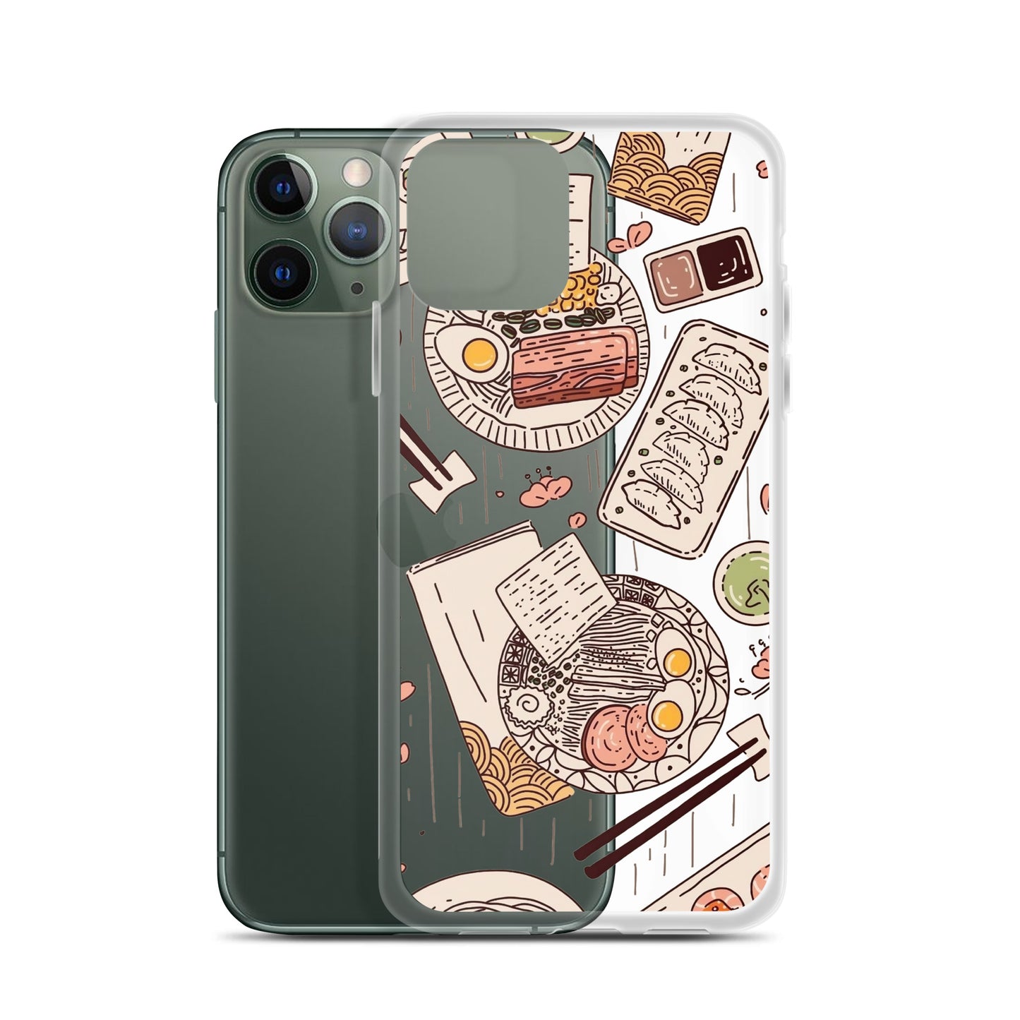 Japanese Cuisine Clear iPhone Case - iPhone 15-11 All Sizes