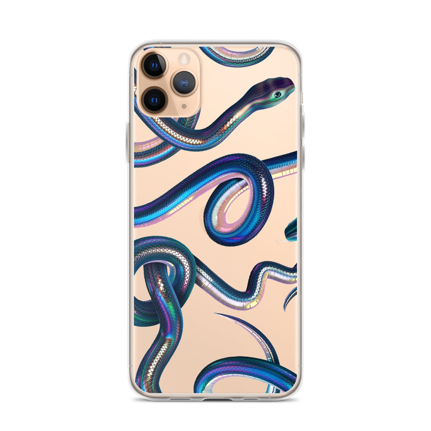 Snake Clear Phone Case for iPhone 15-11 All Sizes