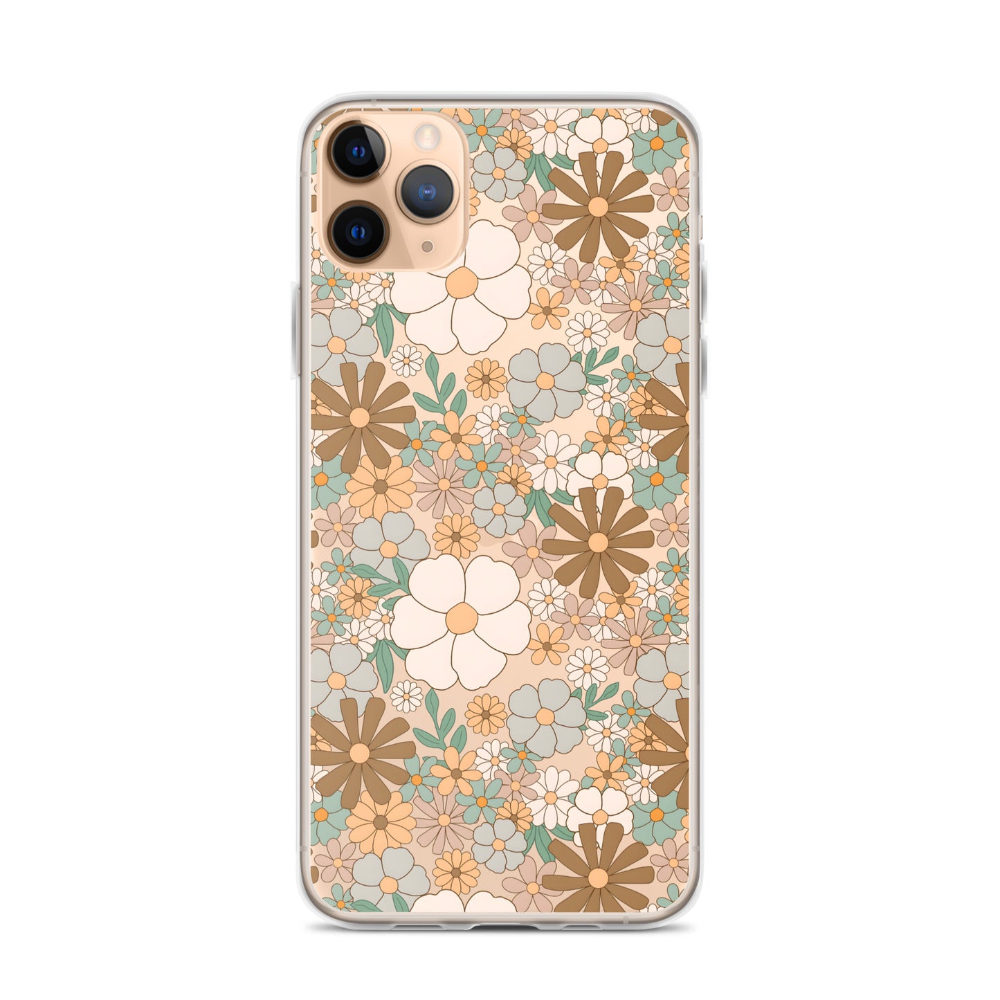 Vintage Flowers Clear iPhone Case - iPhone 15-11 All Sizes