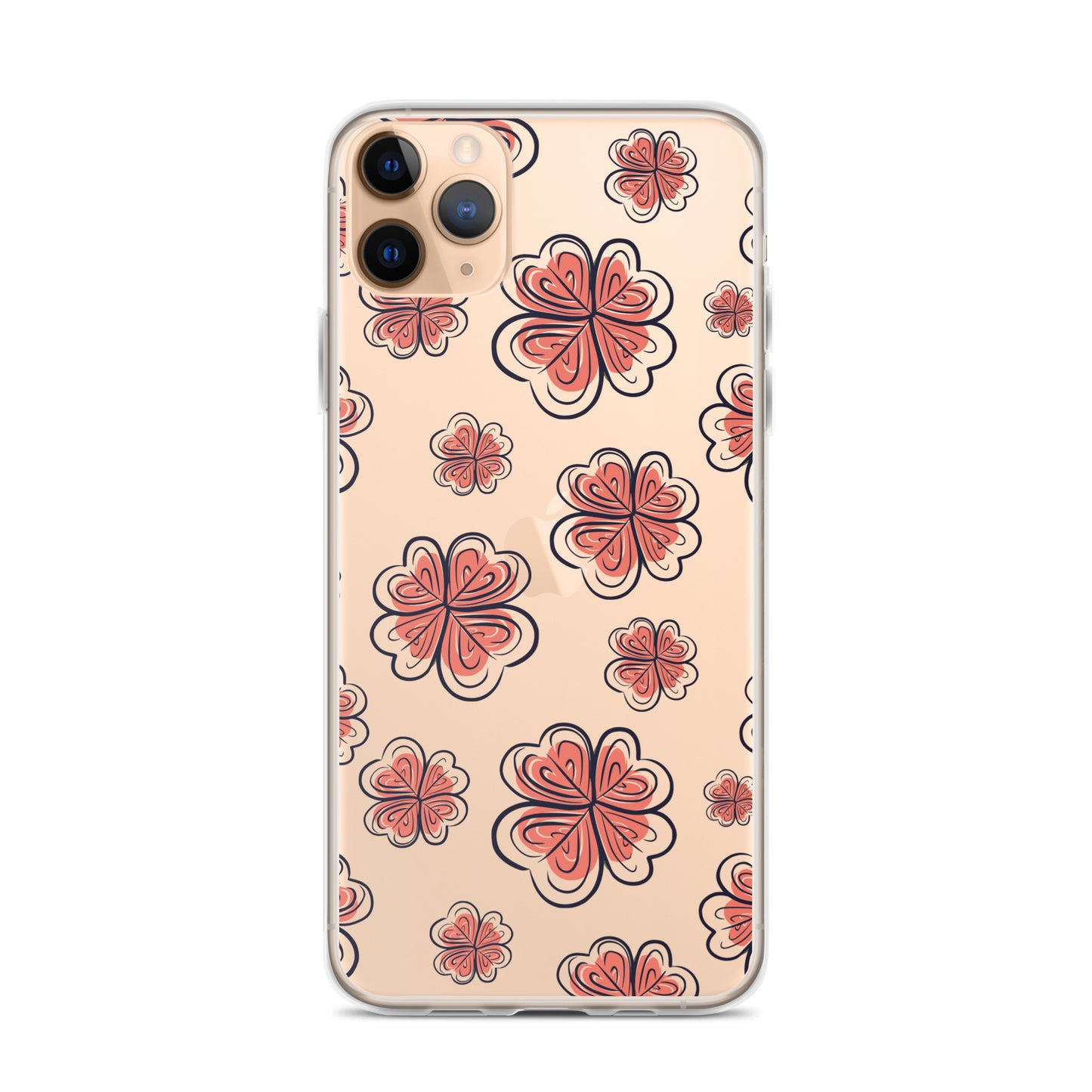 Aesthetic Vintage Flower Print Clear Case - iPhone 15-11 All Sizes