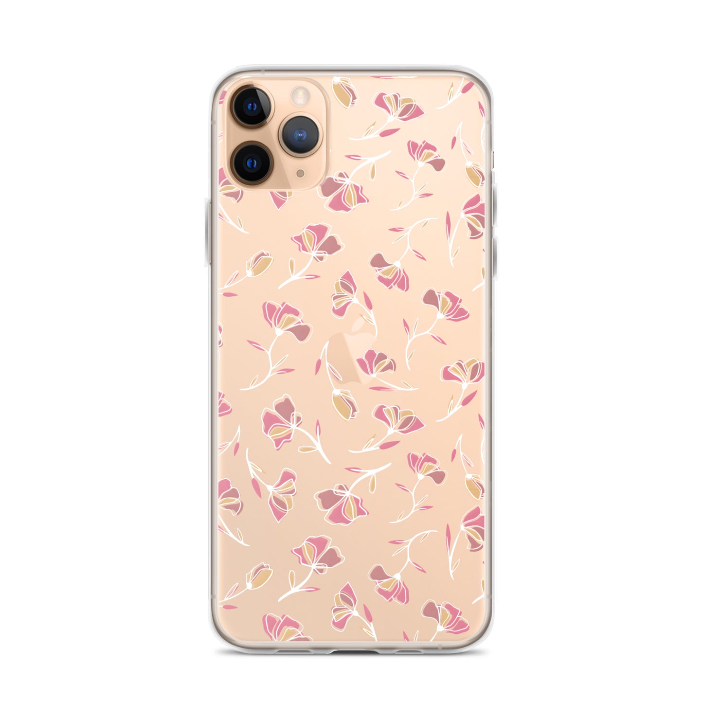 Cute Pink Flower Clear iPhone Case - iPhone 15-11 All Sizes