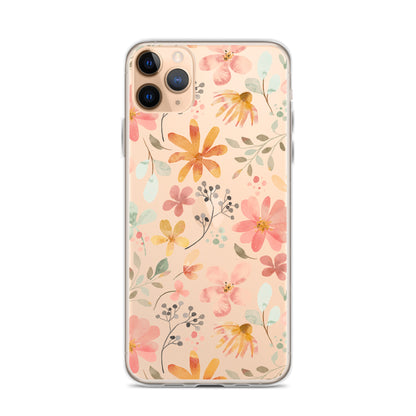 Aesthetic Floral Clear iPhone Case - iPhone 15-11 All Sizes