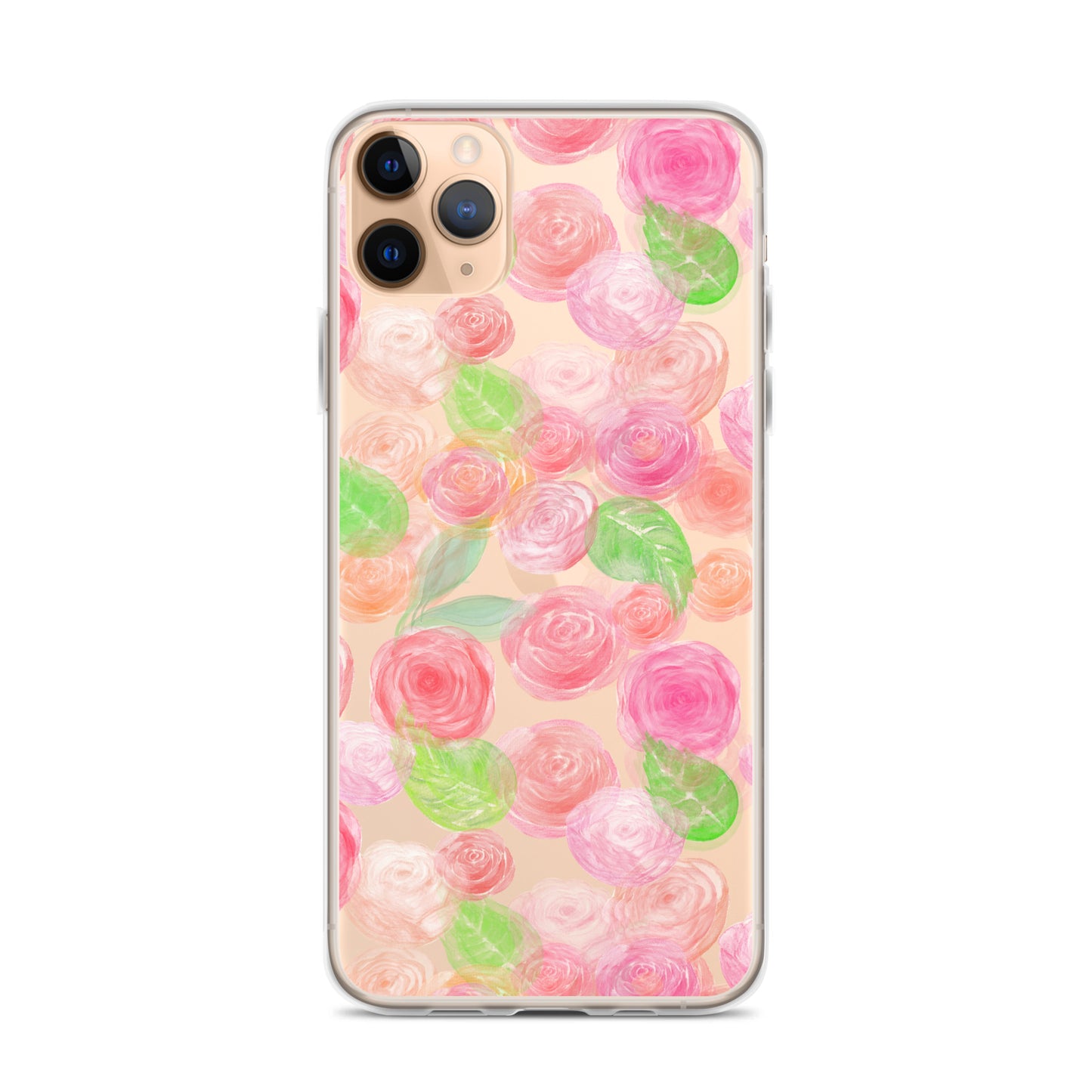 Pastel Roses Clear iPhone Case - iPhone 15-11 All SIzes