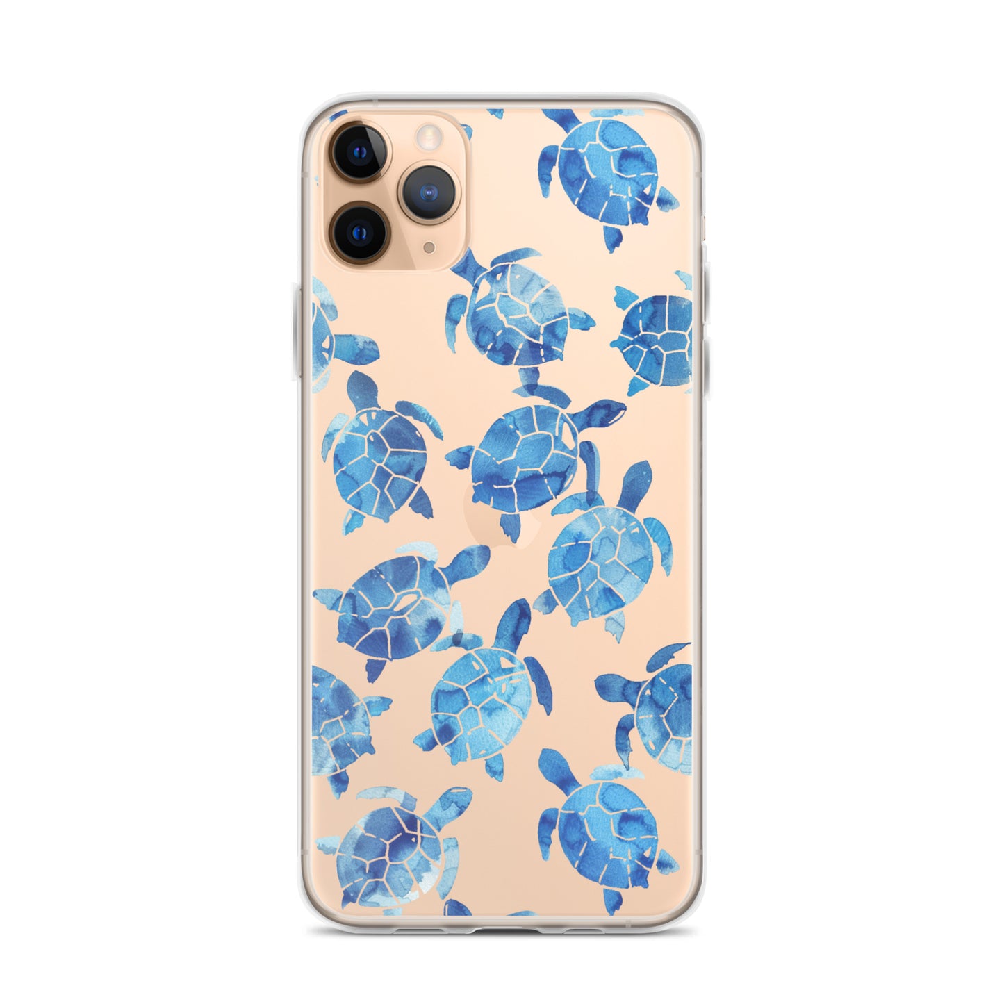 Blue Sea Turtle Clear iPhone Case - iPhone 15-11 All Sizes