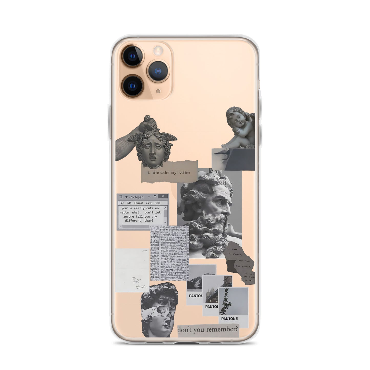 Philosopher's Collage Clear iPhone Case - iPhone 15-11 All Sizes