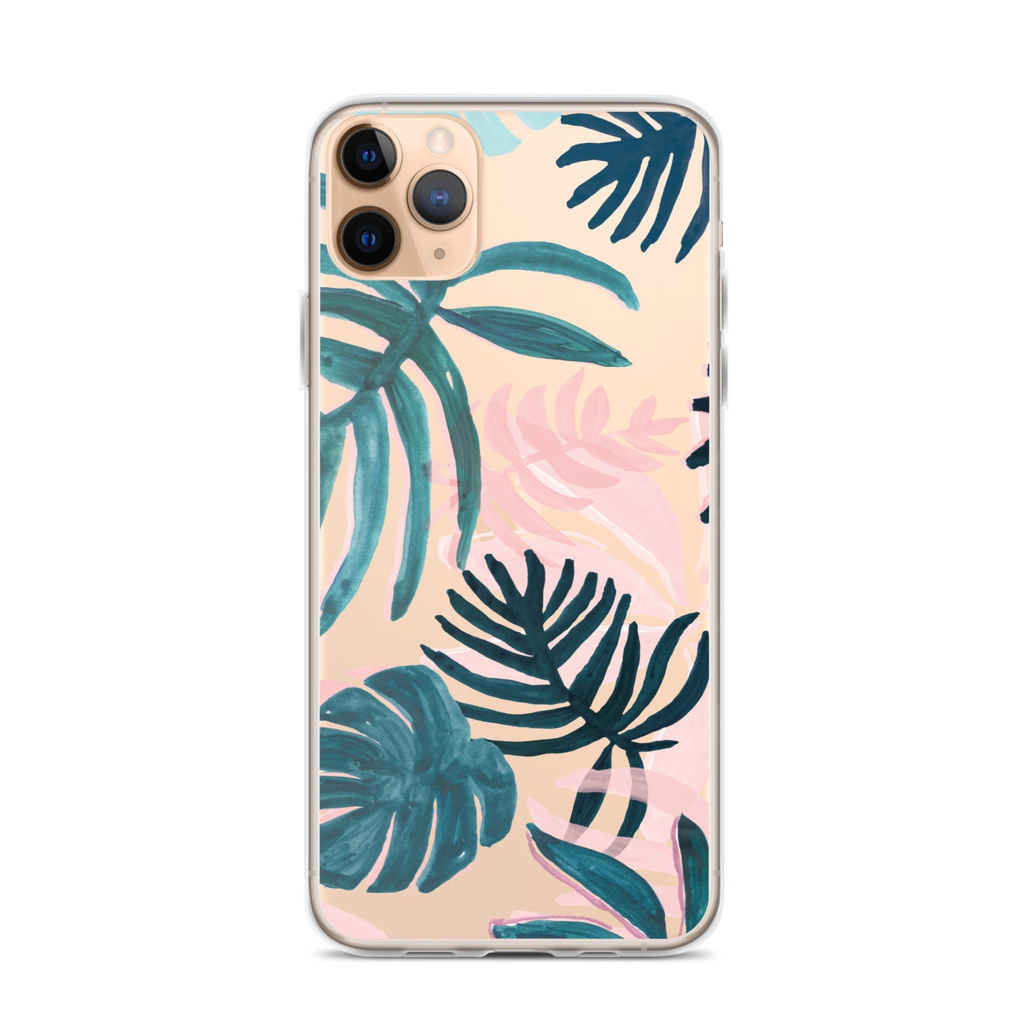 Tropical Leaves Clear iPhone Case - iPhone 15-11 All Sizes