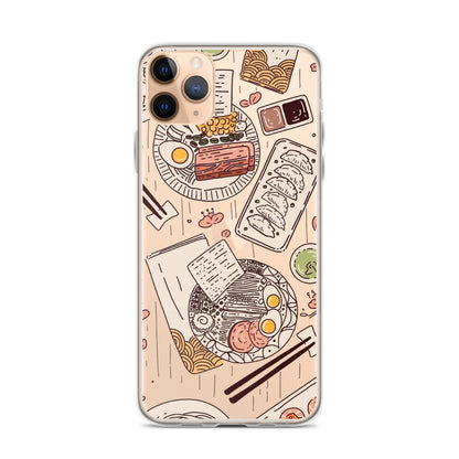 Japanese Cuisine Clear iPhone Case - iPhone 15-11 All Sizes