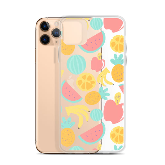 Summer Fruits Clear iPhone Case - iPhone 15-11 All Sizes