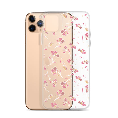 Cute Pink Flower Clear iPhone Case - iPhone 15-11 All Sizes