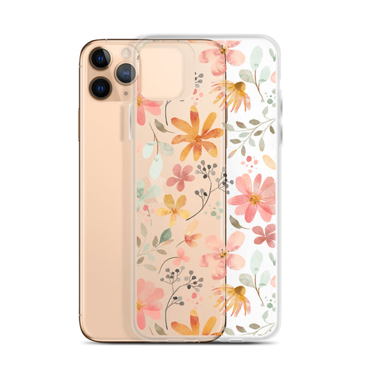 Aesthetic Floral Clear iPhone Case - iPhone 15-11 All Sizes