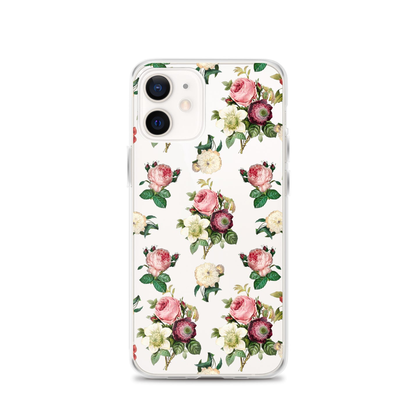 Vintage Flowers Clear iPhone Case - iPhone 15-11 All Sizes