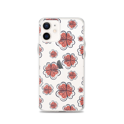 Aesthetic Vintage Flower Print Clear Case - iPhone 15-11 All Sizes