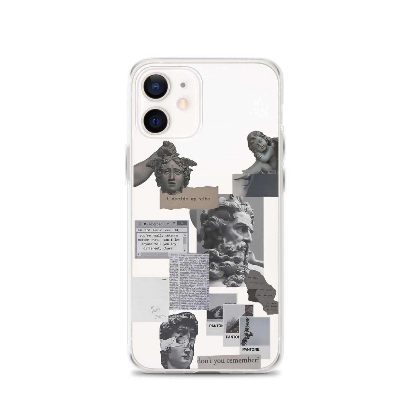 Philosopher's Collage Clear iPhone Case - iPhone 15-11 All Sizes