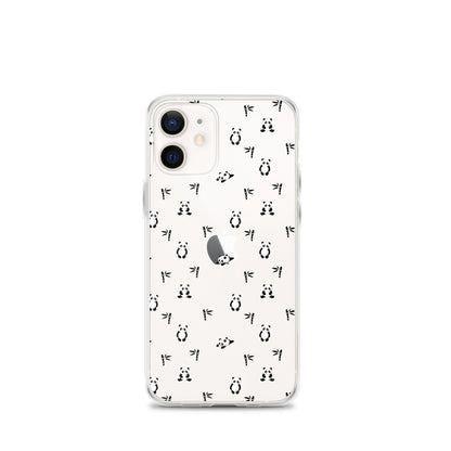 Cute Panda Clear iPhone Case - iPhone 15-11 All Sizes