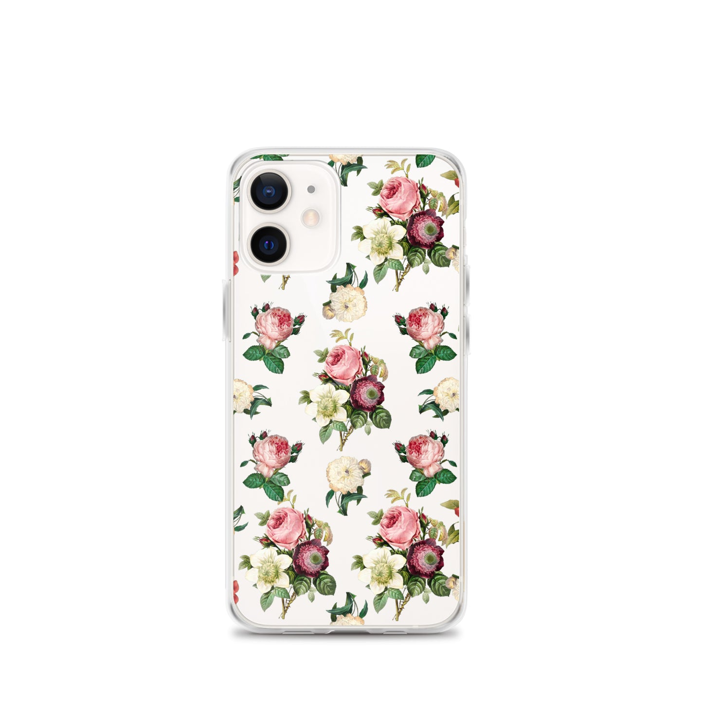 Vintage Flowers Clear iPhone Case - iPhone 15-11 All Sizes