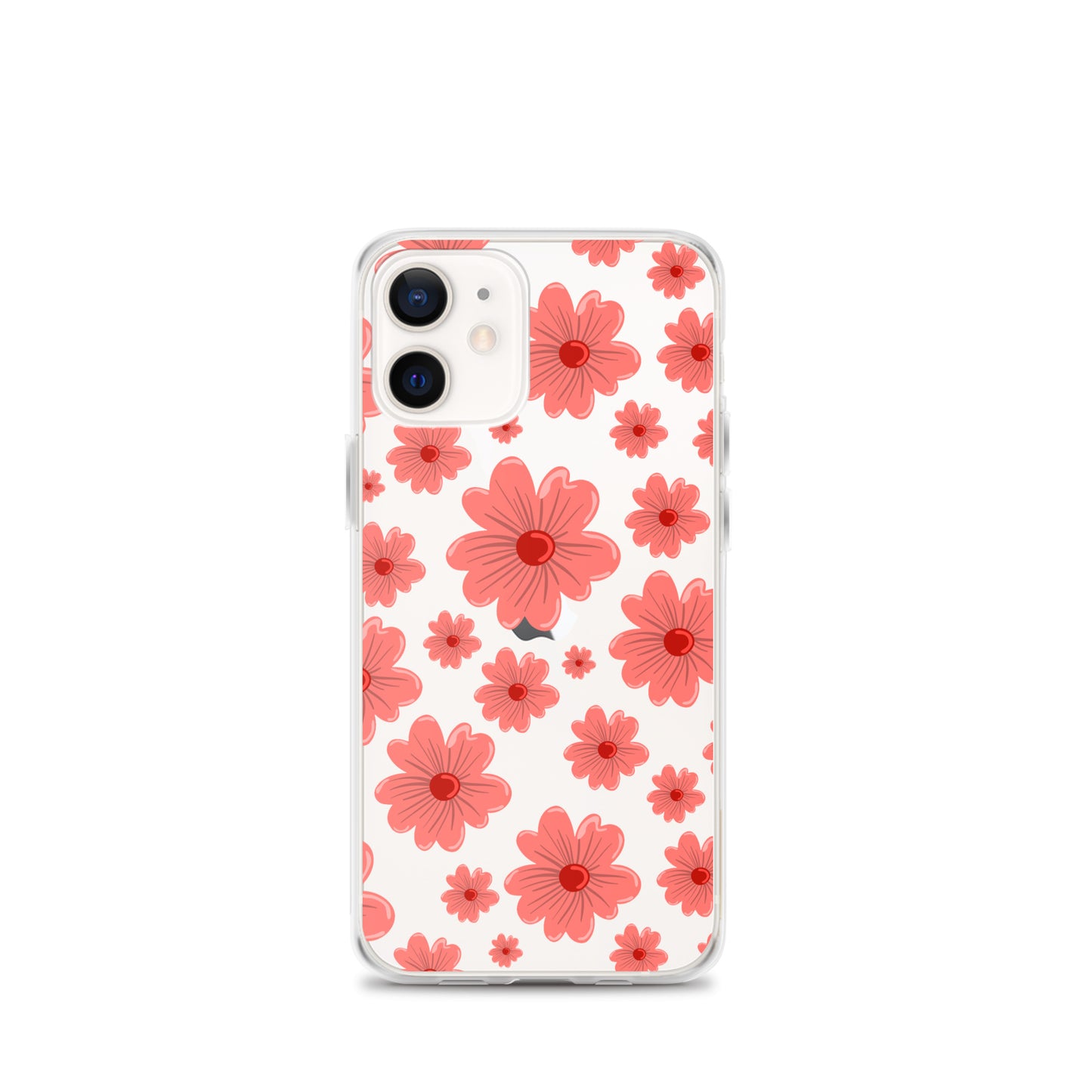 Pink Flower Clear iPhone Case - iPhone 15-11 All Sizes