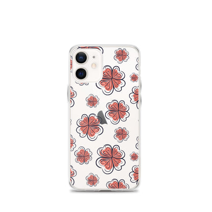 Aesthetic Vintage Flower Print Clear Case - iPhone 15-11 All Sizes