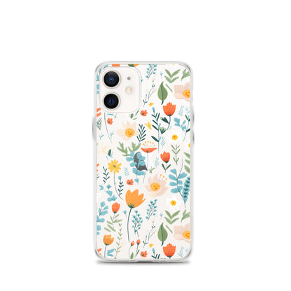 Cute Colorful Flower Clear iPhone Case - iPhone 15-11 All Sizes