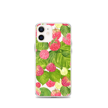 Raspberry Painting Clear iPhone Case - iPhone 15-11 All Sizes