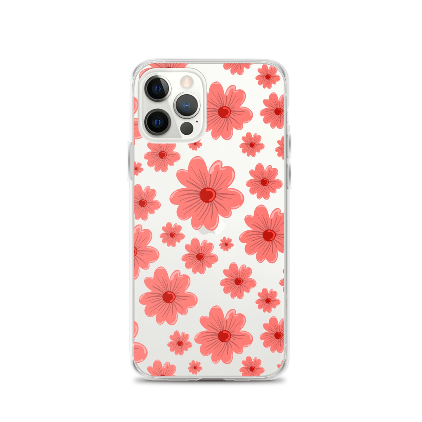 Pink Flower Clear iPhone Case - iPhone 15-11 All Sizes