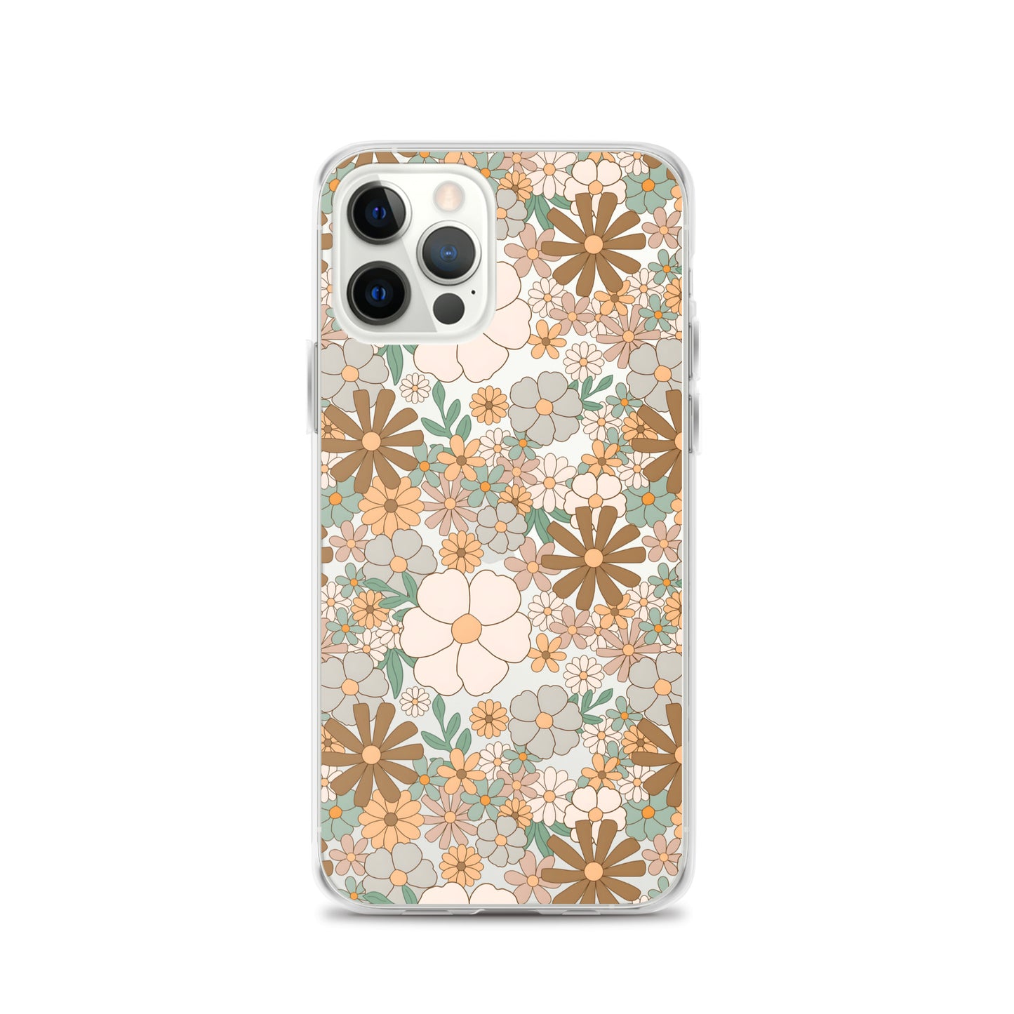 Vintage Flowers Clear iPhone Case - iPhone 15-11 All Sizes