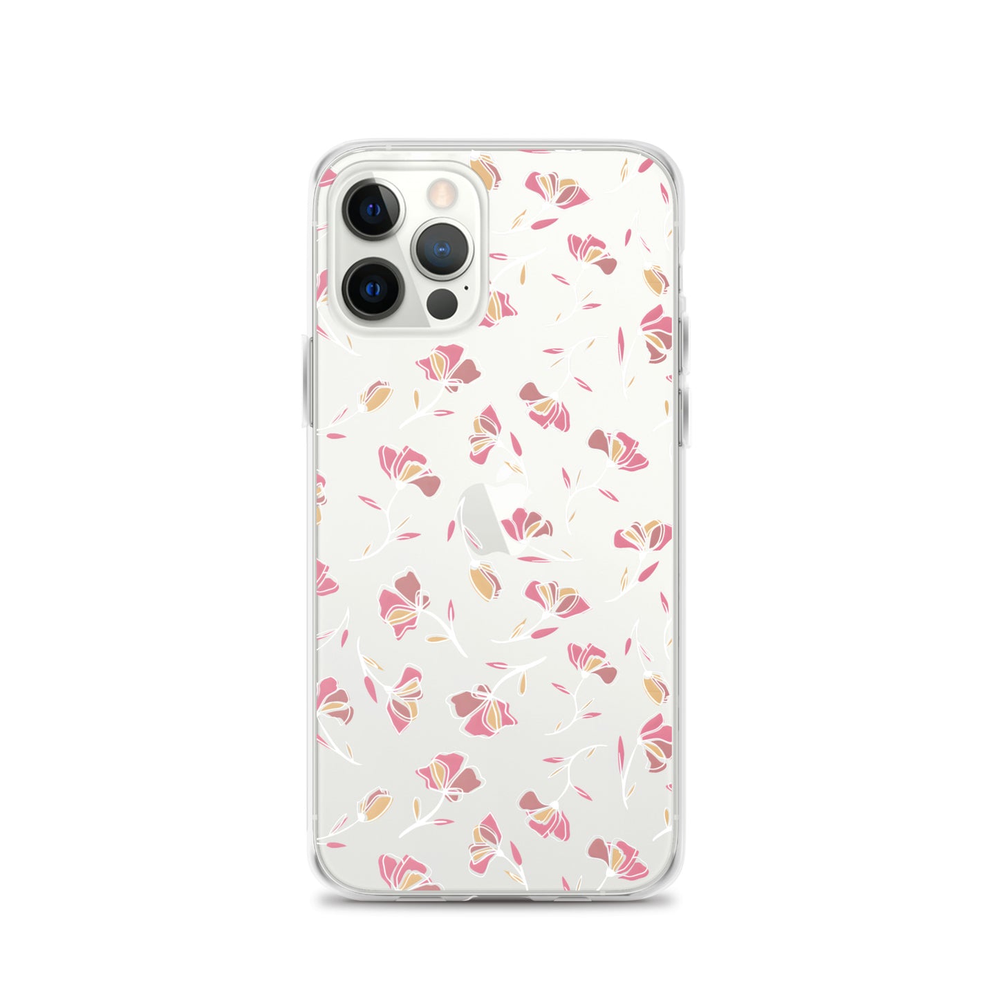 Cute Pink Flower Clear iPhone Case - iPhone 15-11 All Sizes