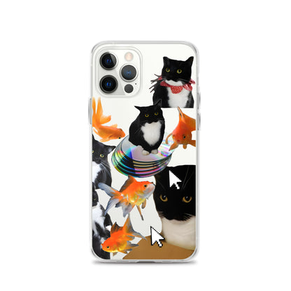 Absolutely Silly Cat Collage Clear iPhone Case - iPhone 15-11 All SIzes