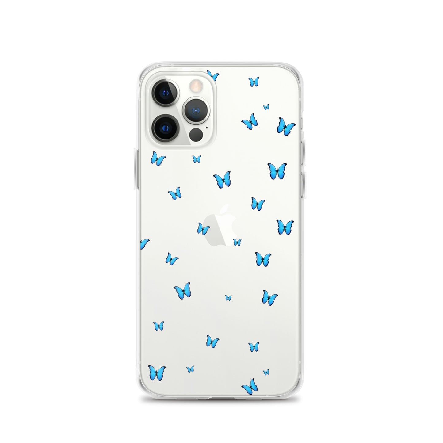 Blue Butterflies Clear iPhone Case - iPhone 15-11 All Sizes