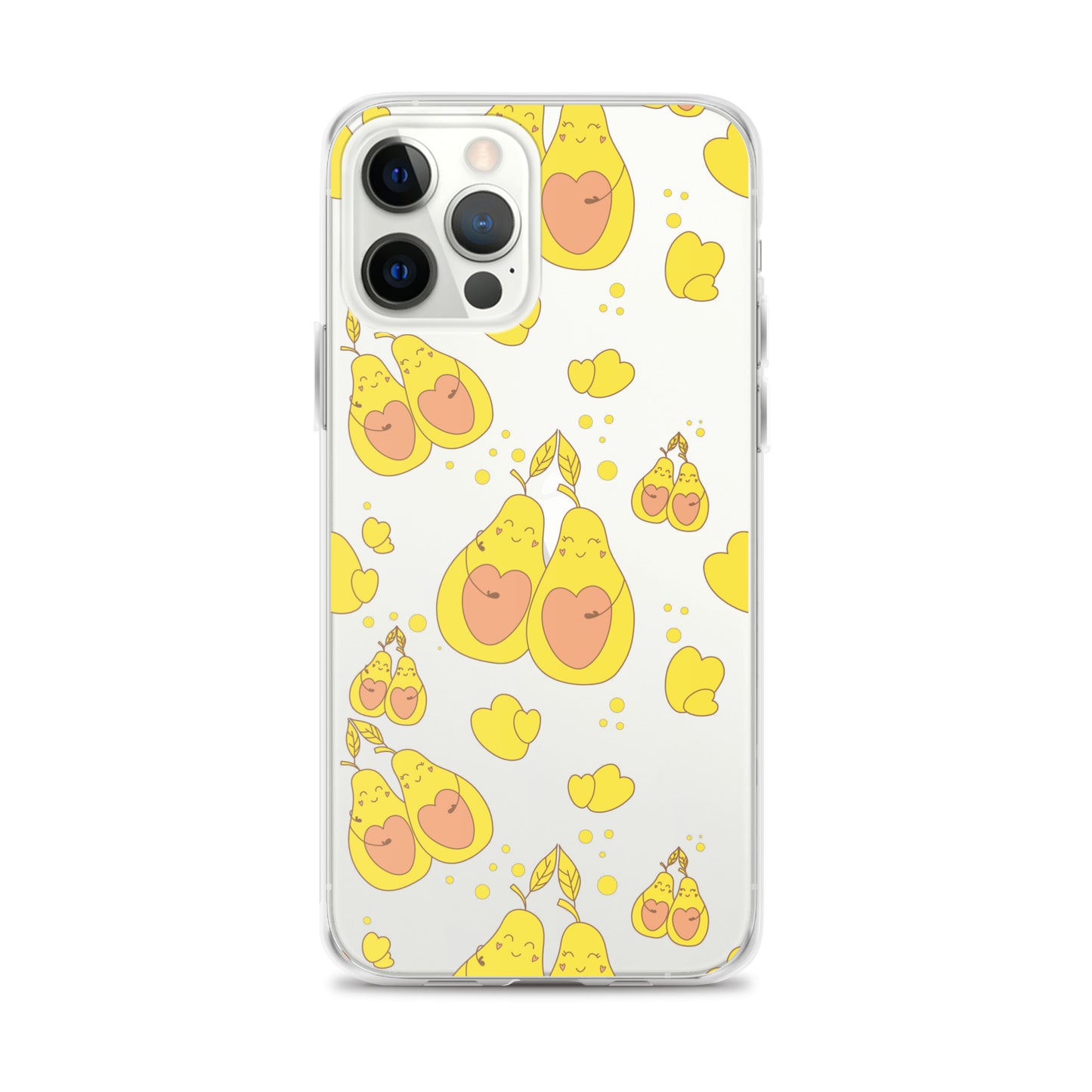 Cute Avocado Clear iPhone Case - iPhone 11-15 All Sizes