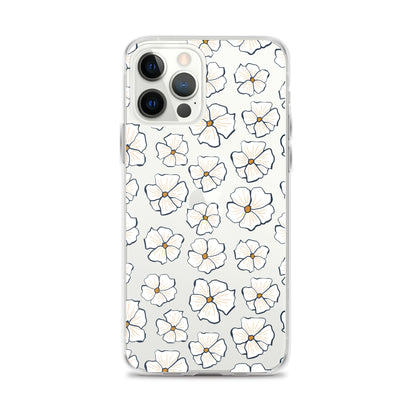 White Daisies Clear iPhone Case - iPhone 15-11 All Sizes