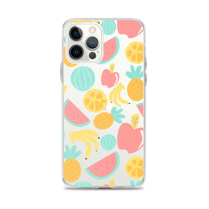 Summer Fruits Clear iPhone Case - iPhone 15-11 All Sizes