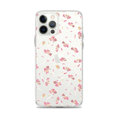 Cute Pink Flower Clear iPhone Case - iPhone 15-11 All Sizes